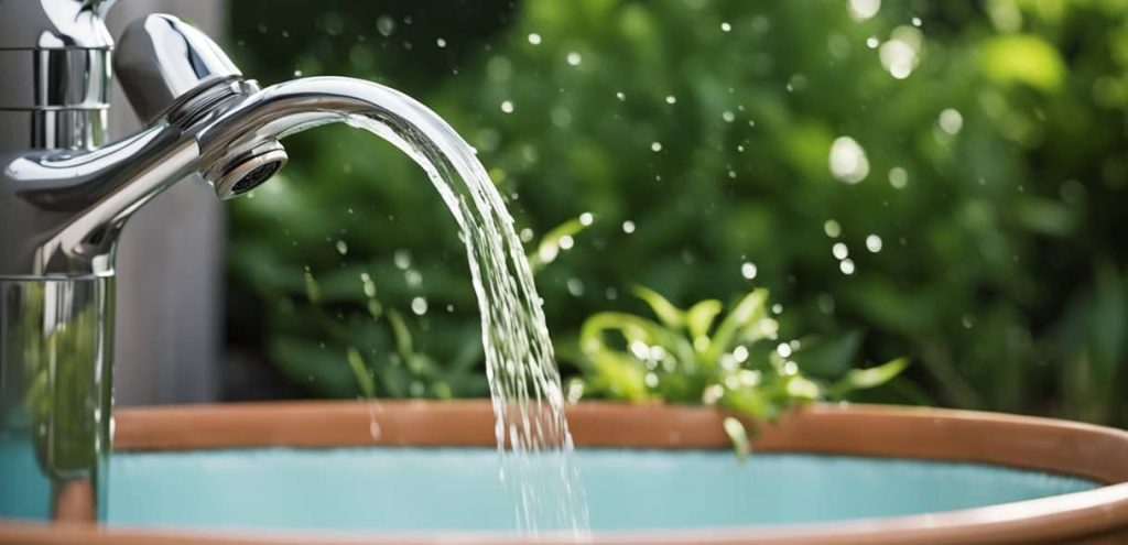 Photo of water coming out of a sink spout